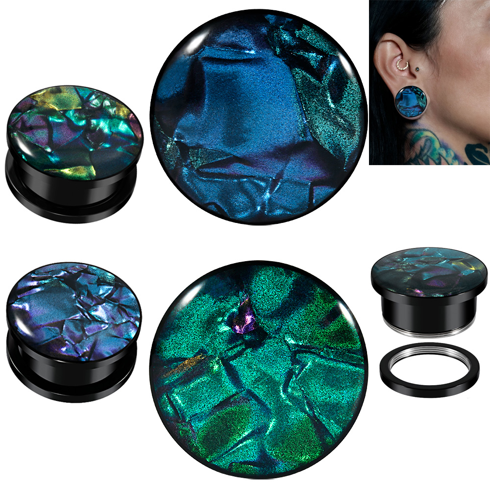 Body Jewelry Ear Gauges - 1 peça de aço inoxidável cores