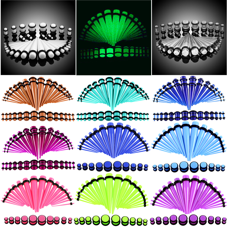Body Jewelry Ear Gauges - 36 pçs/lote acrílico medidor de orelha