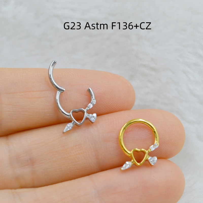 Helix Cartilage Ring - 10 peças Argola Clicker de Titânio