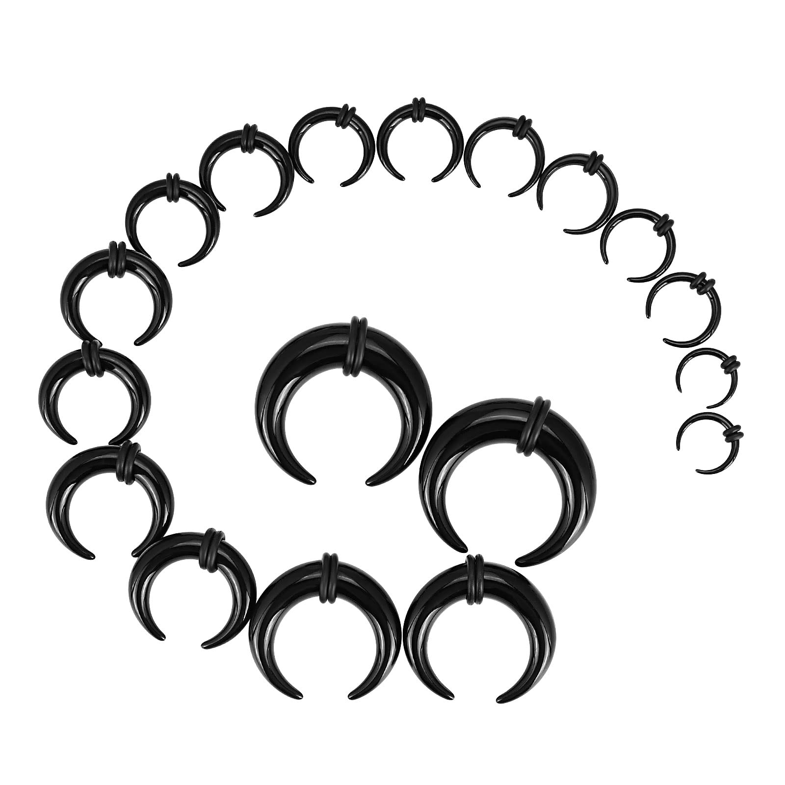 Body Jewelry Ear Gauges - 18 pçs acrílico septo pinça tapers
