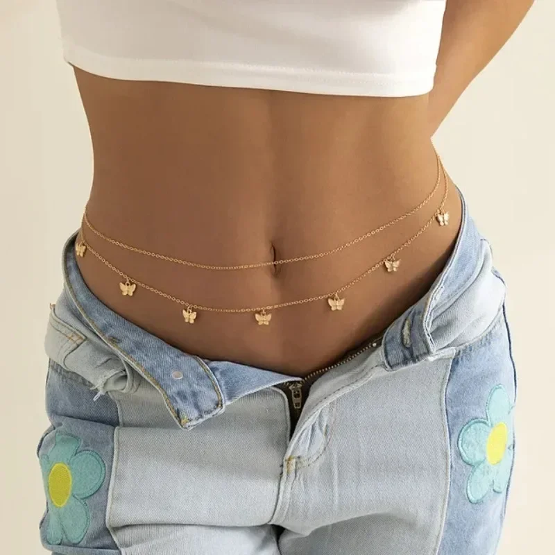 Qualiti Body Jewelry - Novo charme sexy dupla camada borboleta