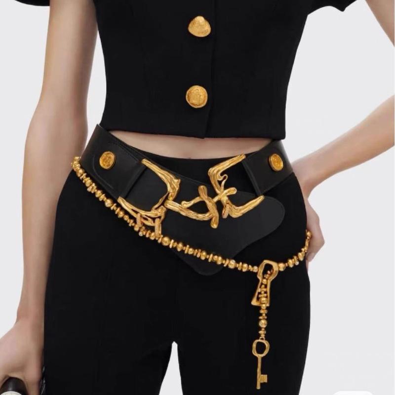 Body Jewelry Necklace - Colar de Corrente de Contas Irregulares