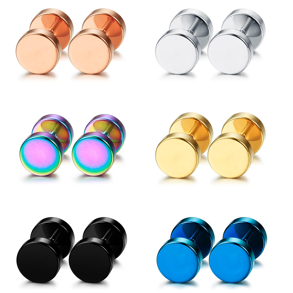 Body Jewelry Ear Gauges - Brincos de aço inoxidável para homens