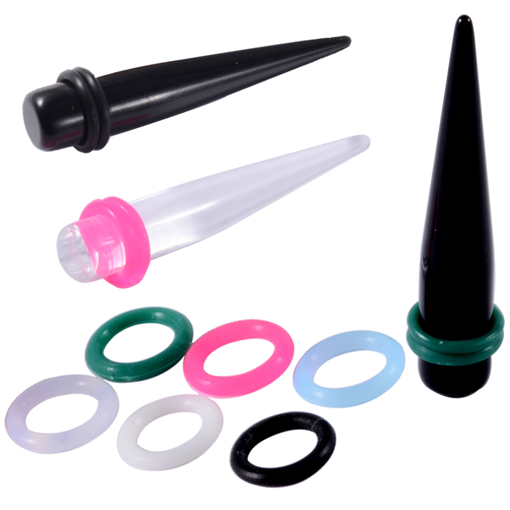 Body Jewelry Ear Gauges - 20 pces 1mm-22mm borracha orelha taper