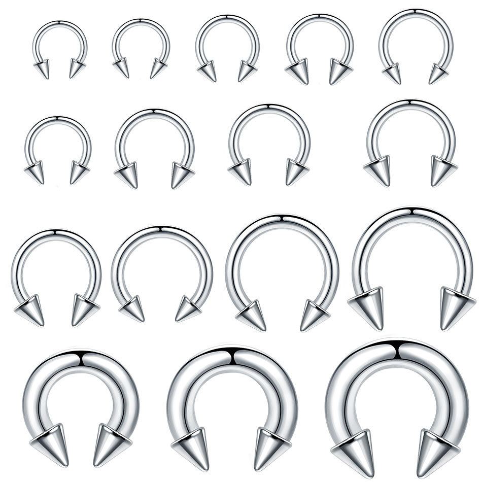 Body Jewelry Ear Gauges - Anel de ferradura de tamanho grande