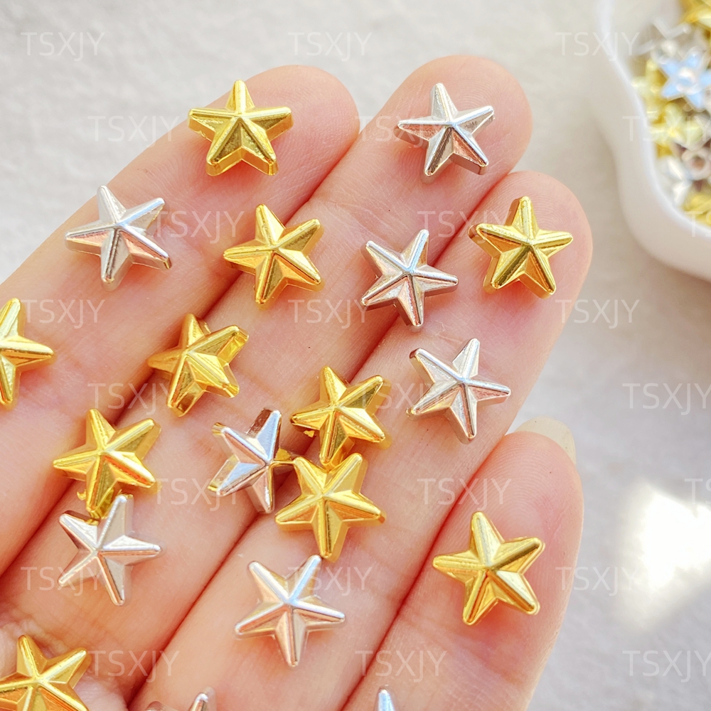 Star Flat Back - 50 pçs nova resina bonito mini