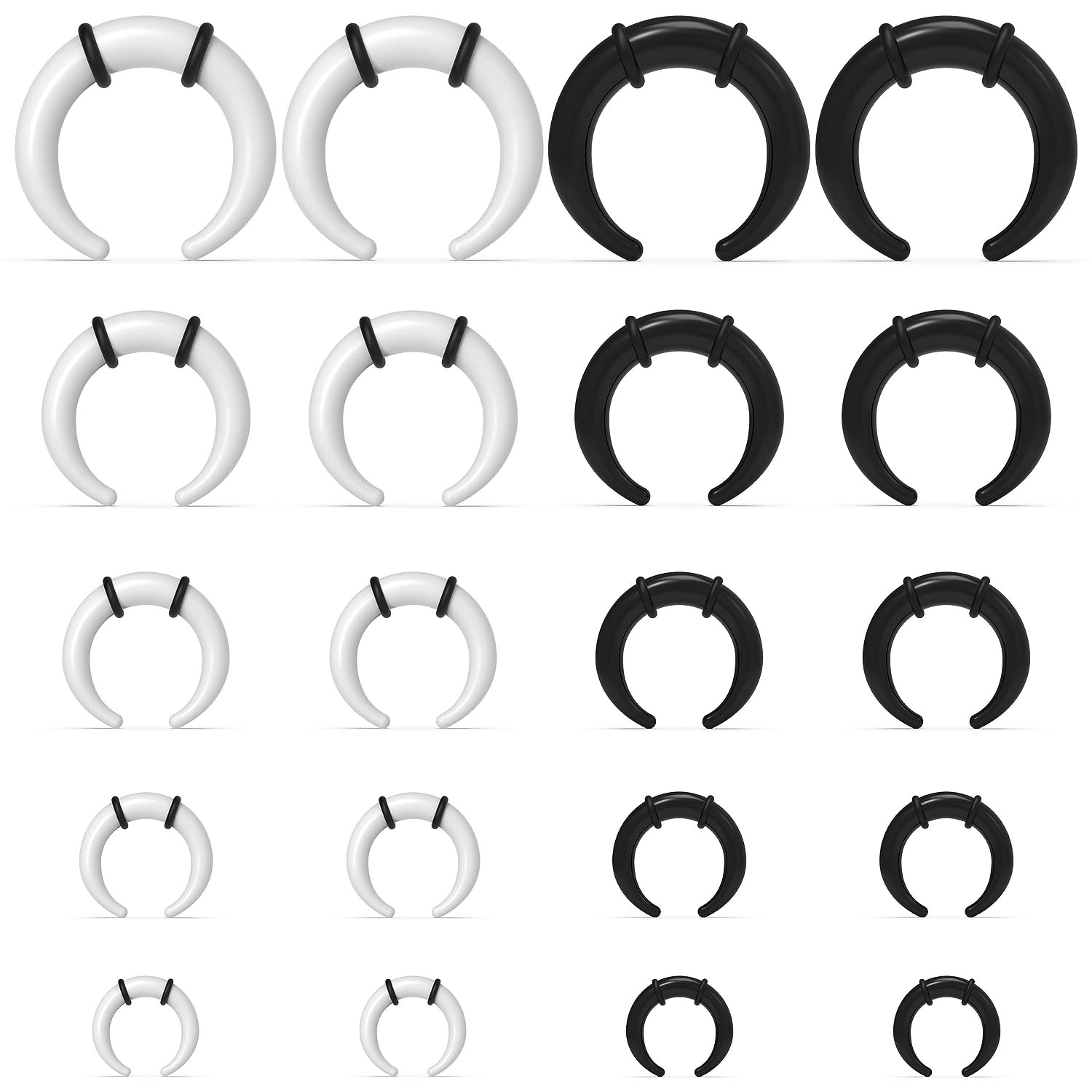 Body Jewelry Ear Gauges - Anéis de septo grandes 14g 12g