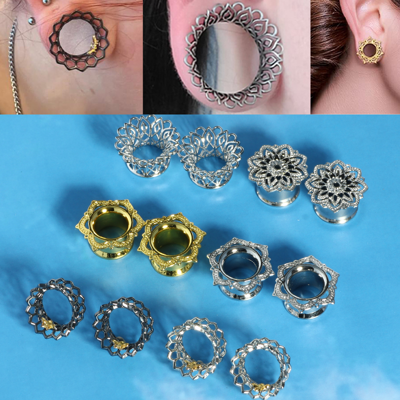 Tampões para os ouvidos de aço - Body Jewelry Ear Gauges avaliação e preço