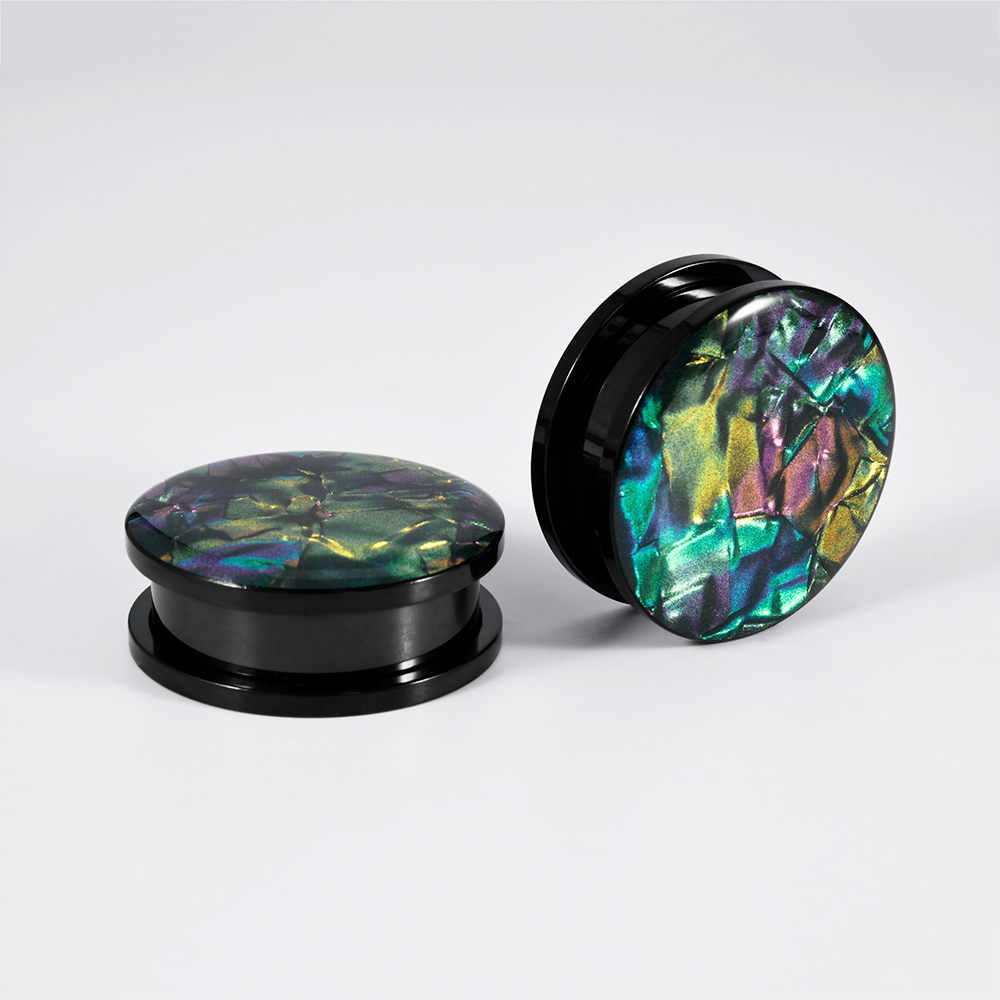 1 peça de aço inoxidável cores - Body Jewelry Ear Gauges avaliação e preço