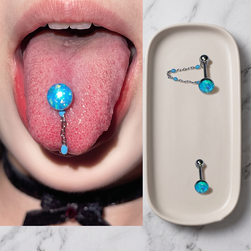 1 Peça Piercing de Língua de A - Body Jewelry High Quality avaliação e preço