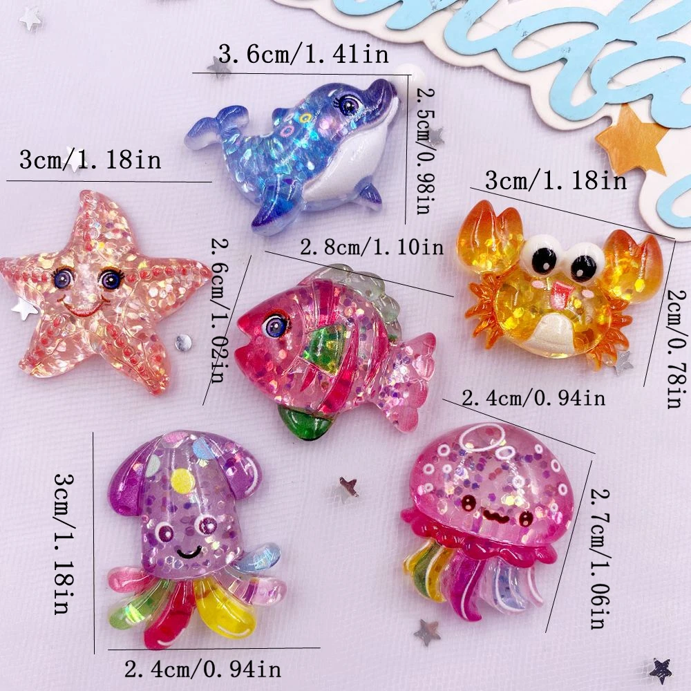 10 pçs glitter resina colorida - Star Flat Back avaliação e preço