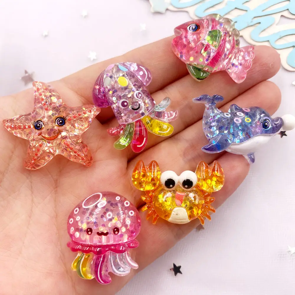 10 pçs glitter resina colorida - Star Flat Back avaliação e preço