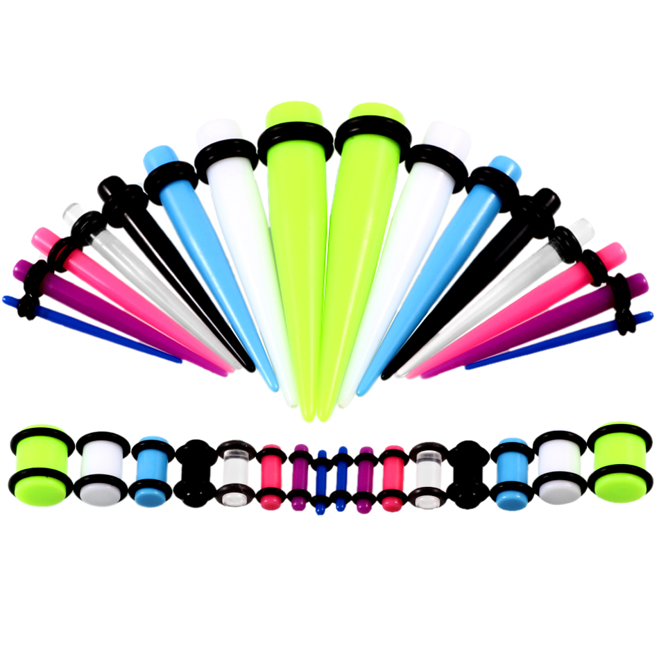 36 pçs/lote acrílico medidor d - Body Jewelry Ear Gauges avaliação e preço