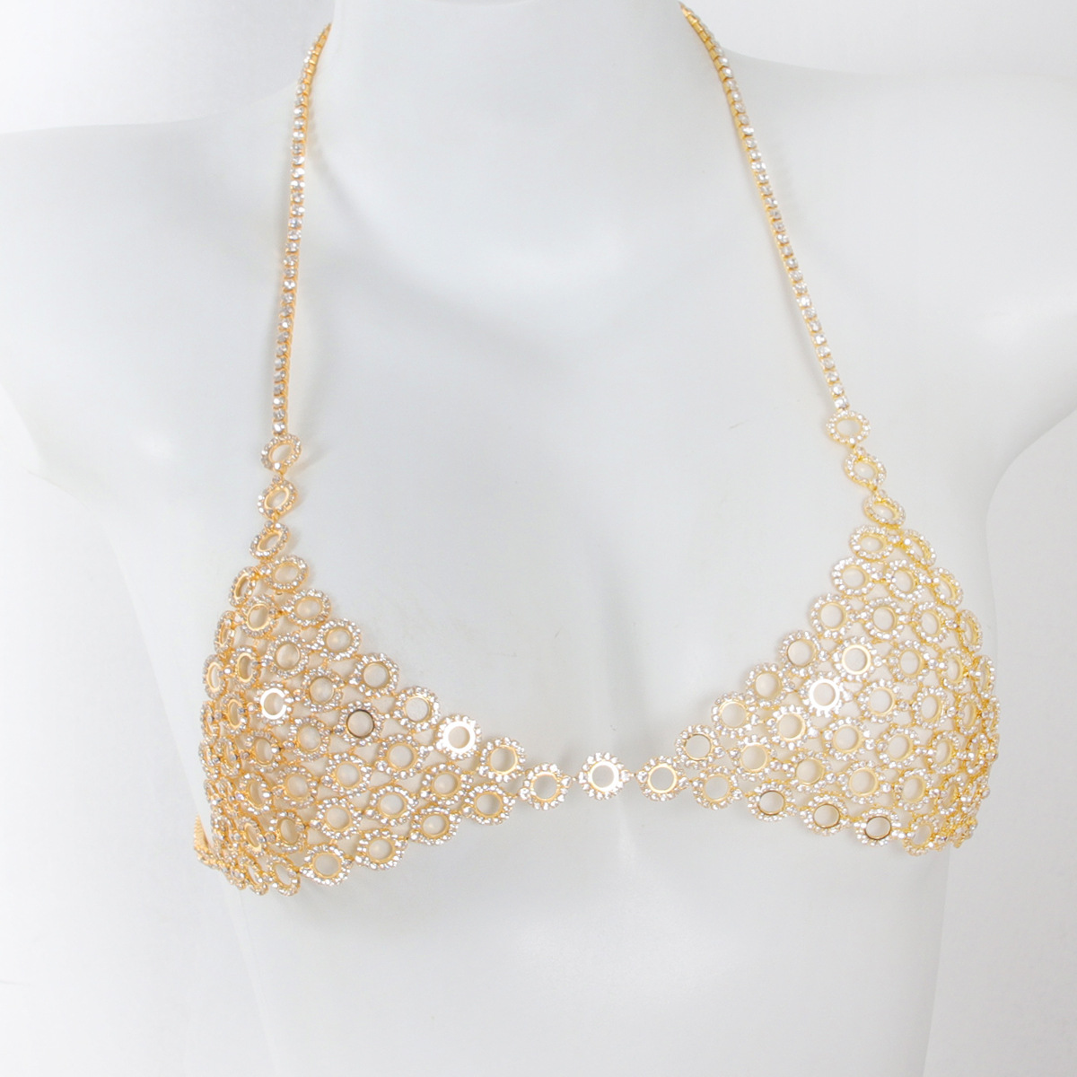 Três peças sutiã cintura conju - Body Jewelry Necklace avaliação e preço