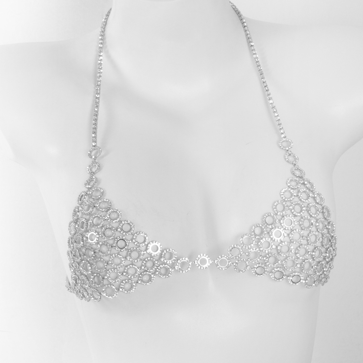 Três peças sutiã cintura conju - Body Jewelry Necklace avaliação e preço