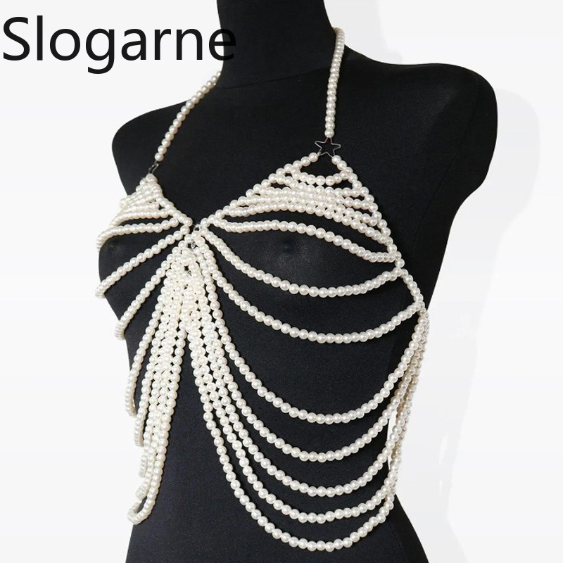 Mulheres sexy pérola corpo cor - Body Jewelry Europe avaliação e preço
