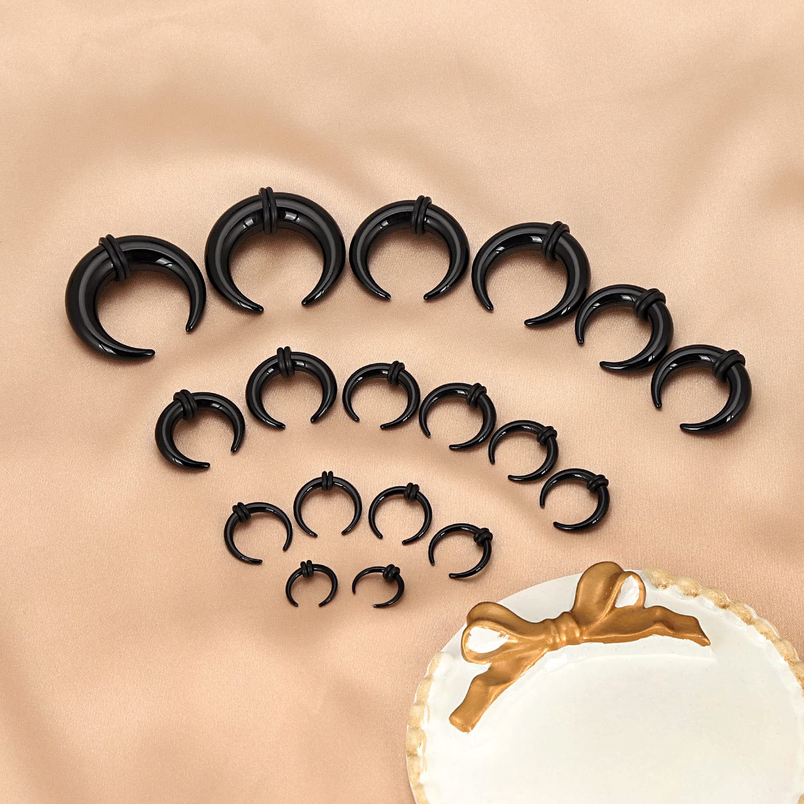 18 pçs acrílico septo pinça ta - Body Jewelry Ear Gauges avaliação e preço