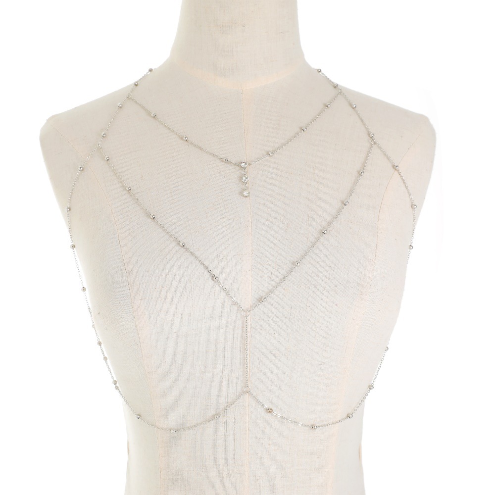 Sexy cristal chest chain arnês - Body Jewelry Necklace avaliação e preço