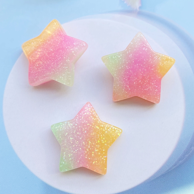 10 pçs kawaii bonito misturado - Star Flat Back avaliação e preço