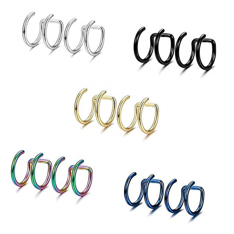 2 Peças de Brincos de Pressão  - Helix Cartilage Ring avaliação e preço