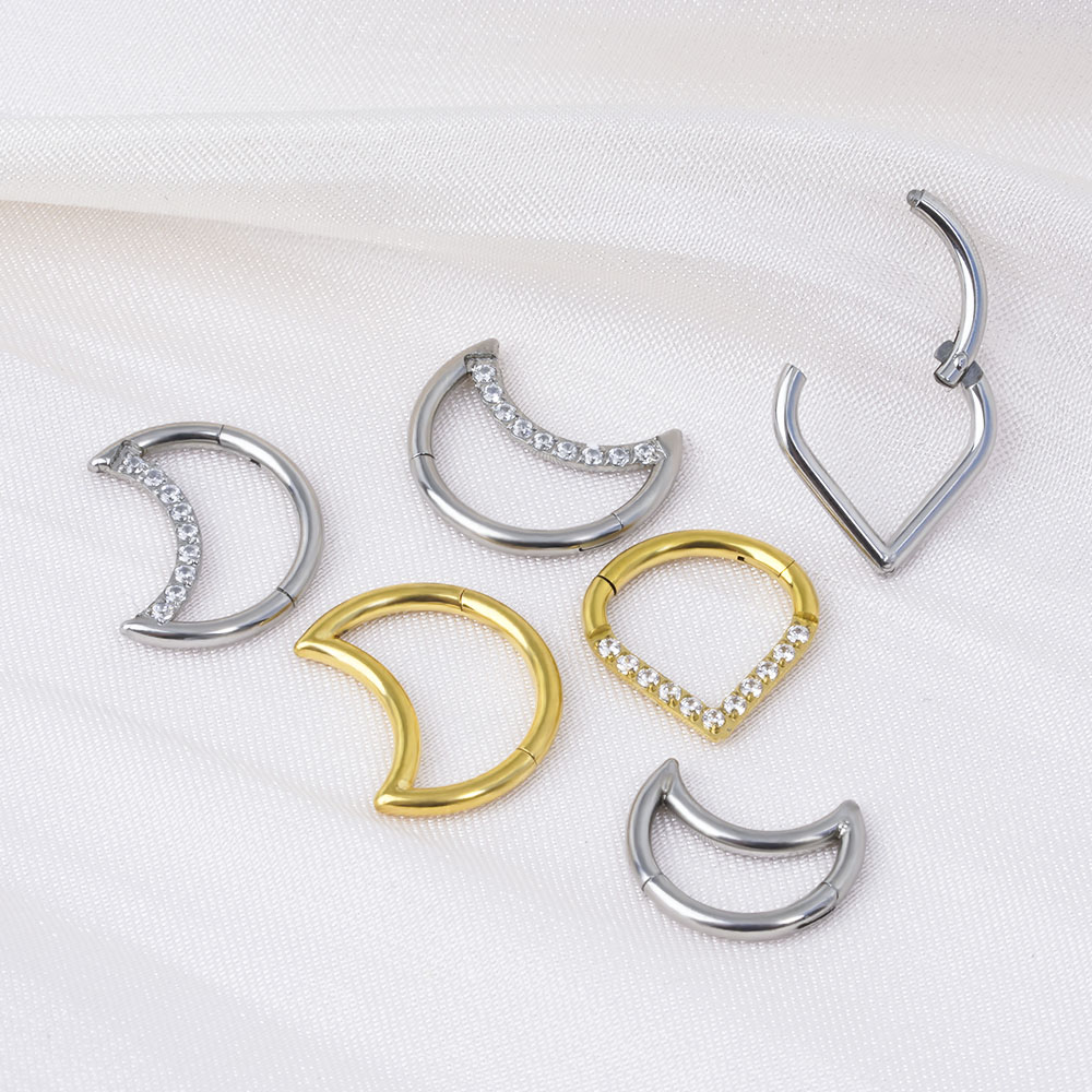 F136 titânio articulado lágrim - Helix Cartilage Ring avaliação e preço