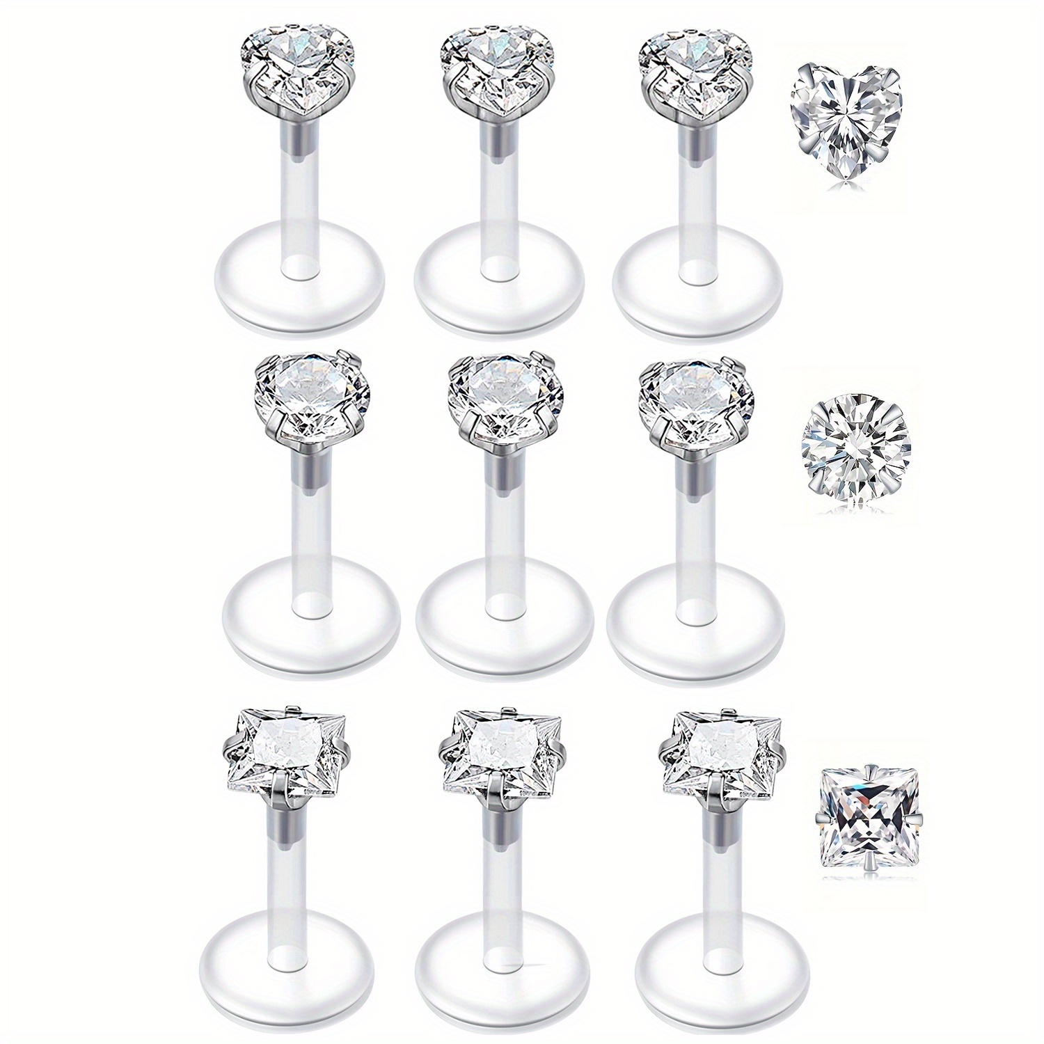 9 peças de Piercings Labiais T - Helix Cartilage Ring avaliação e preço