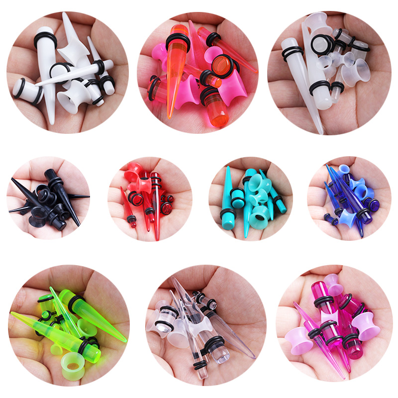 Conjunto de medidores de orelh - Body Jewelry Ear Gauges avaliação e preço