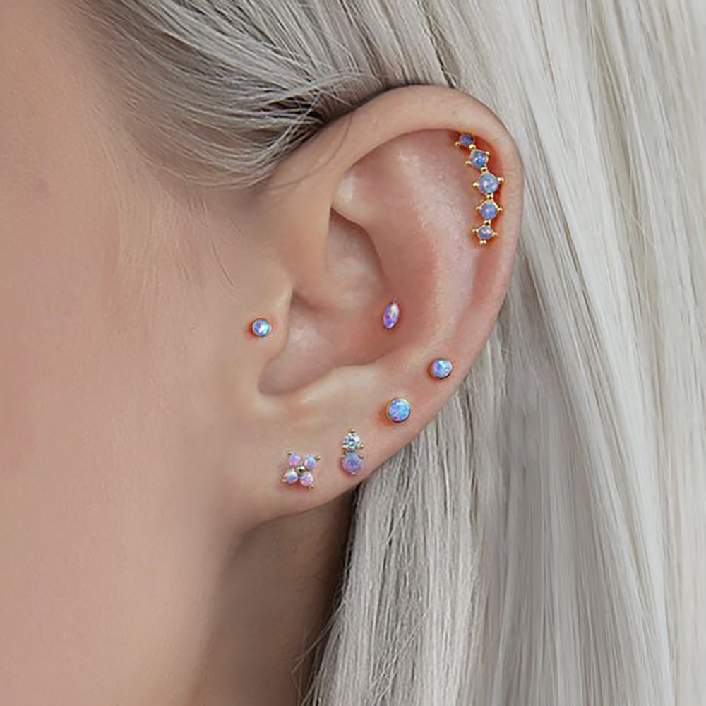 1 peça de aço inoxidável opala - Helix Cartilage Ring avaliação e preço