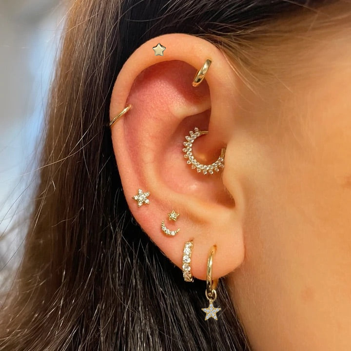 1pc helix piercing brincos par - Helix Cartilage Ring avaliação e preço