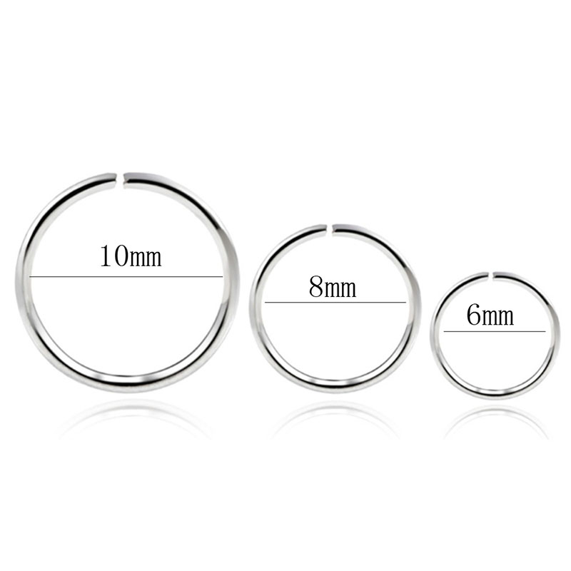 925 anel de prata anel de lábi - Helix Cartilage Ring avaliação e preço
