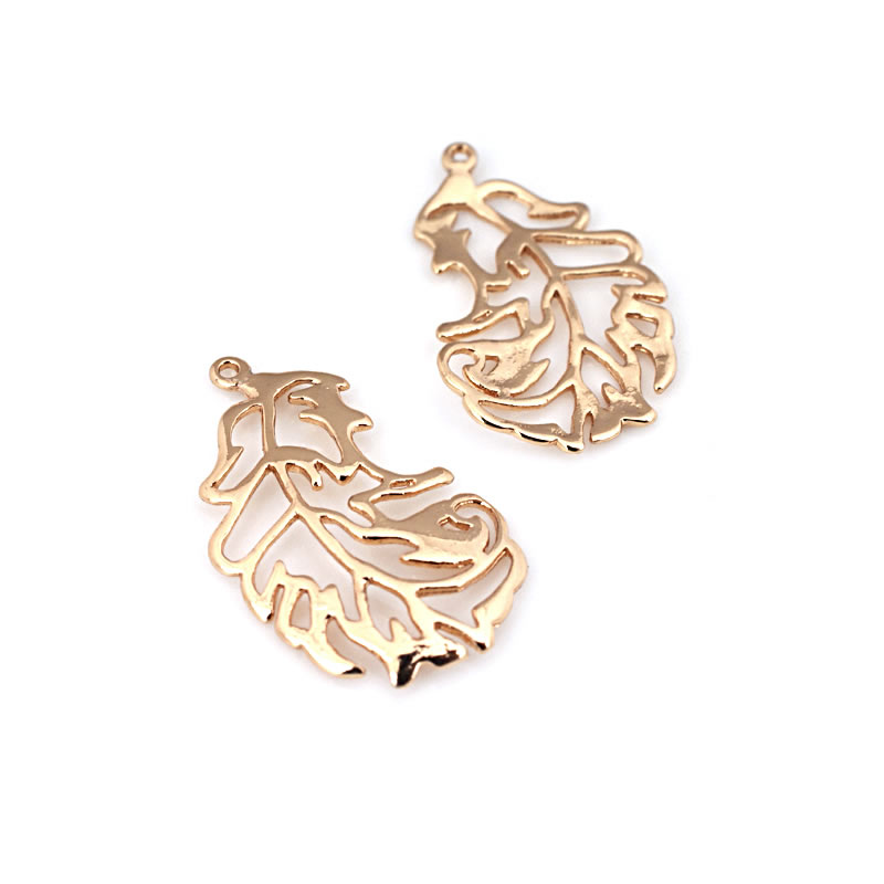 18k cor de ouro latão pena enc - Body Jewelry High Quality avaliação e preço