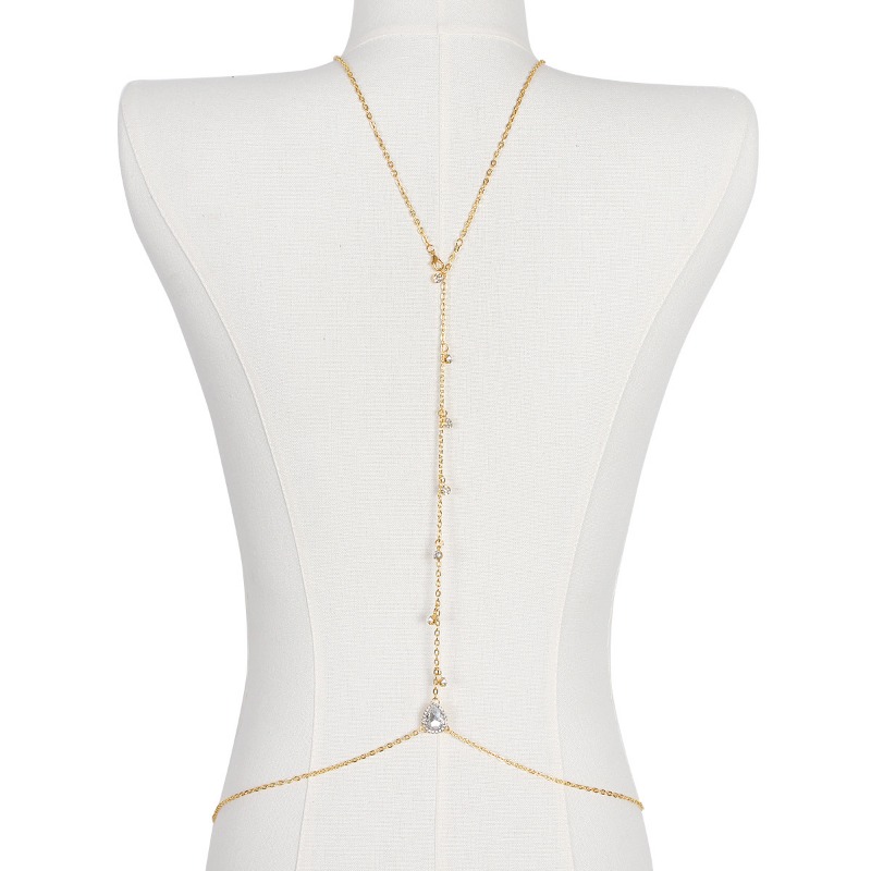 Noiva sem costas strass waterd - Body Jewelry Necklace avaliação e preço