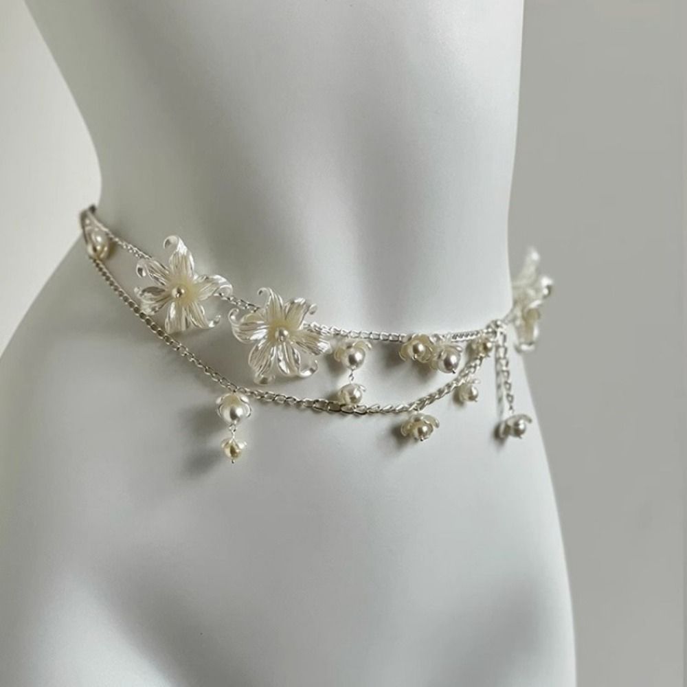 Moda elegante pérola cintura c - Qualiti Body Jewelry avaliação e preço