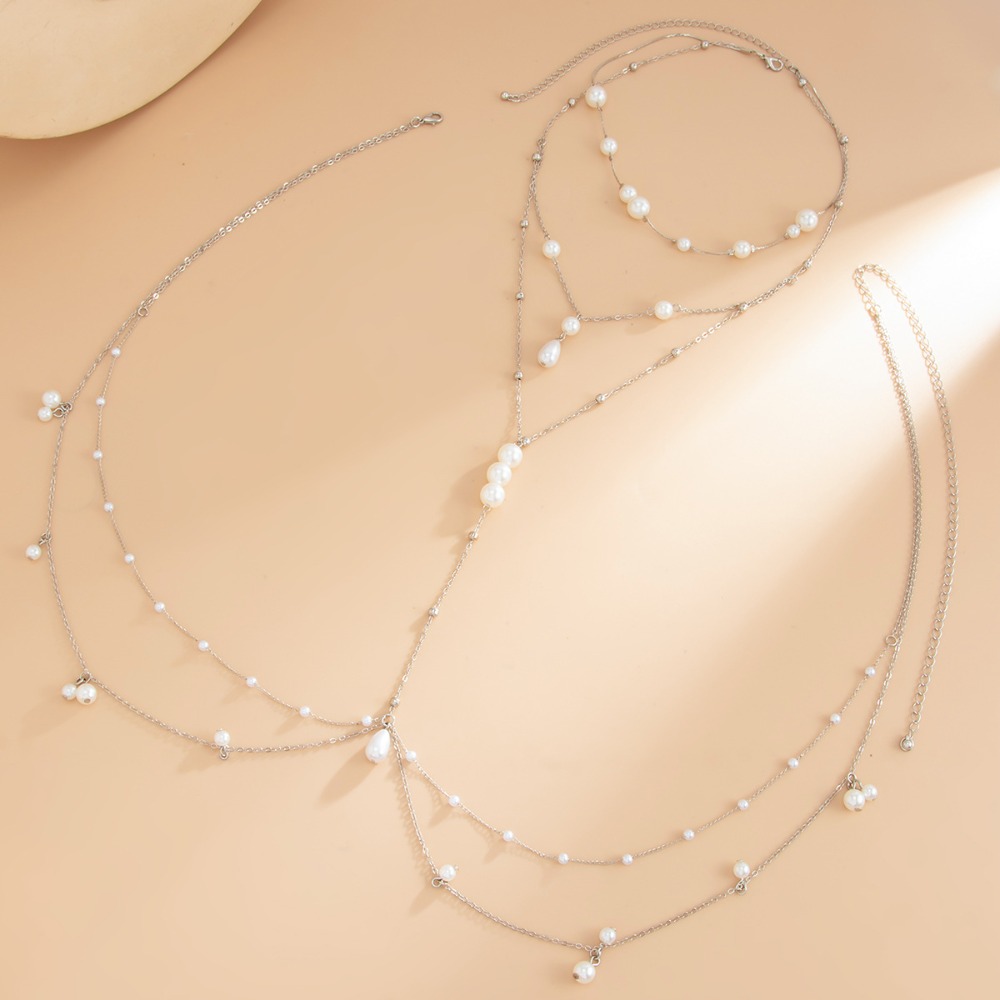 Colar de Pérolas de Imitação M - Body Jewelry Necklace avaliação e preço