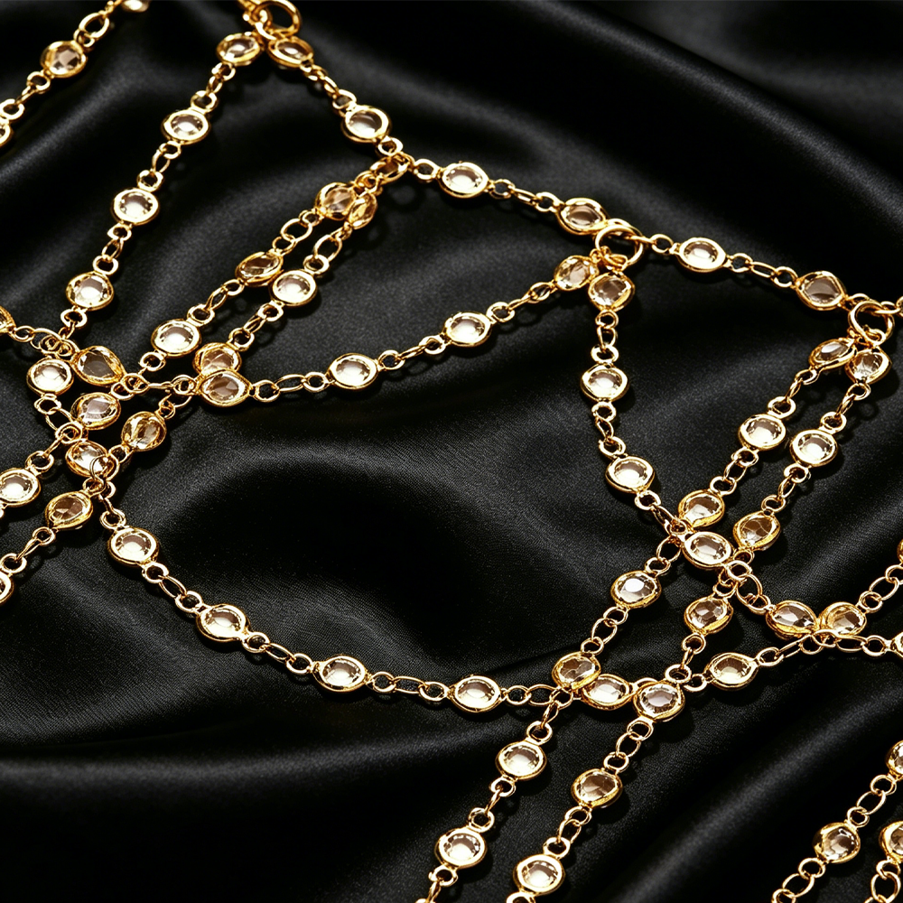 Colar de Corpo Elegante com St - Qualiti Body Jewelry avaliação e preço