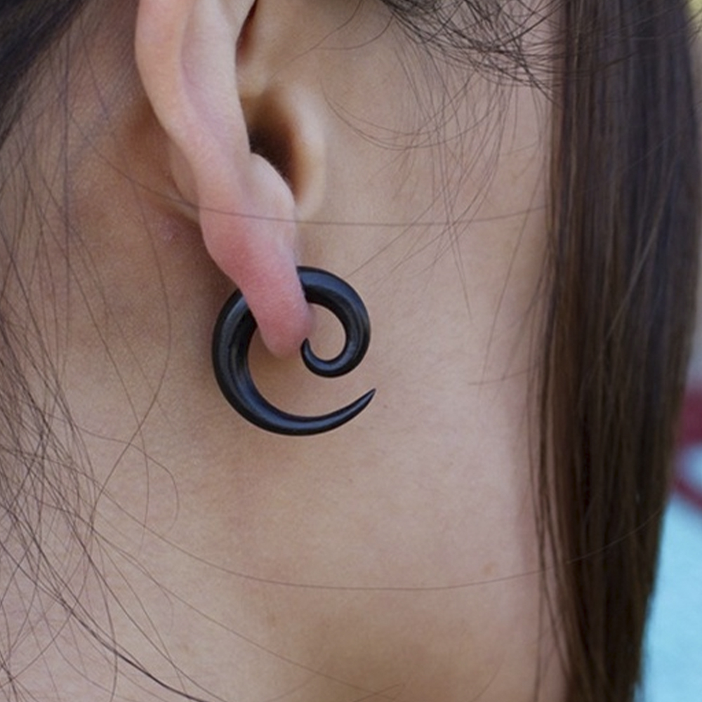 Par-1pc aço inoxidável preto & - Body Jewelry Ear Gauges avaliação e preço
