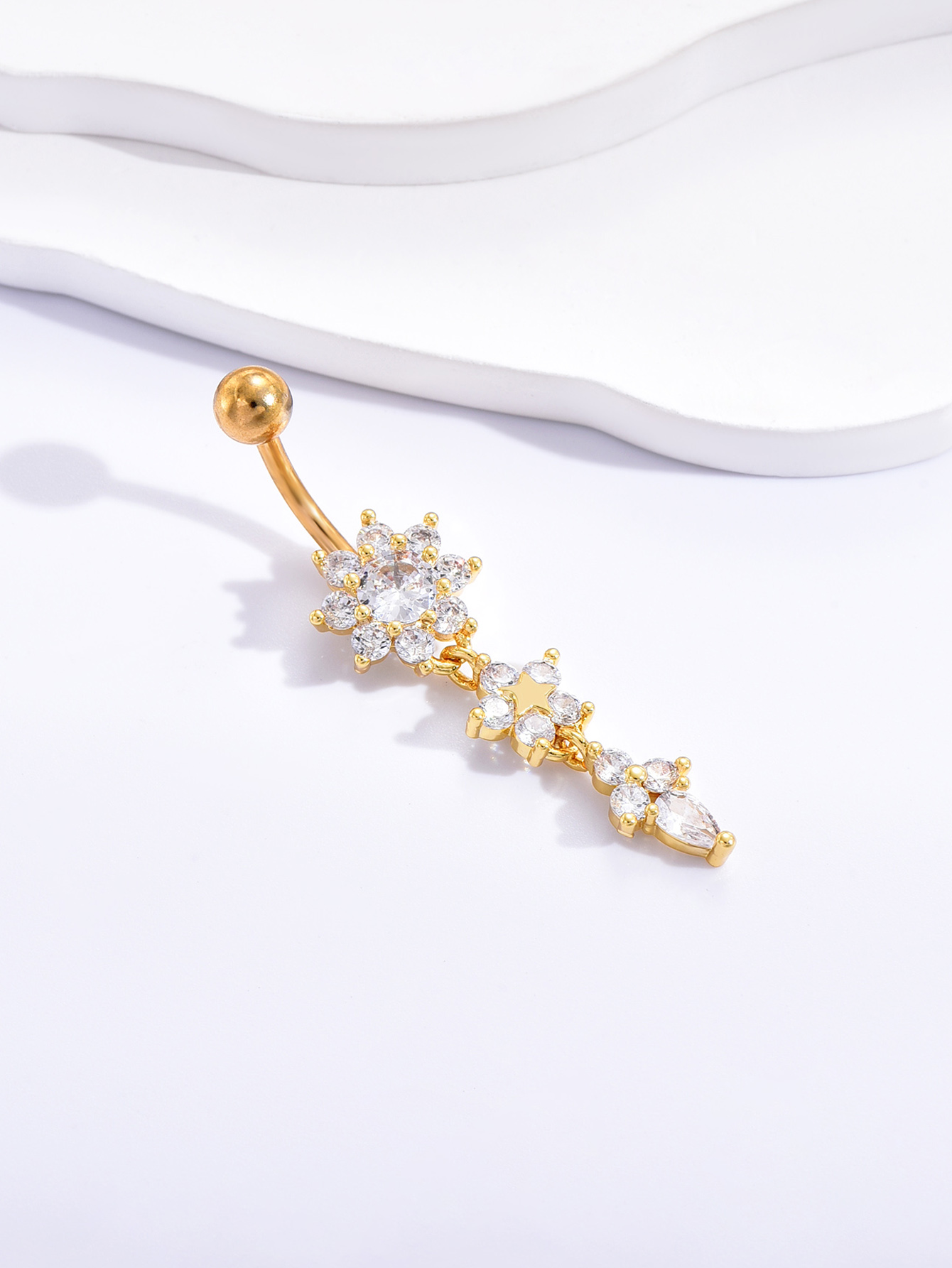 Girassol Linha Curvada Longo U - Body Jewelry Europe avaliação e preço