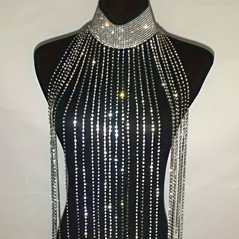 Sexy strass sutiã corpo corren - Body Jewelry Necklace avaliação e preço
