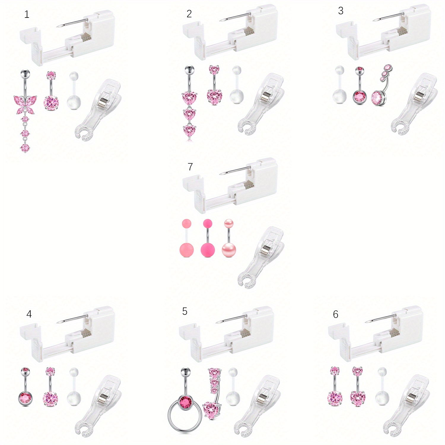 Kit de piercing corporal femin - Body Jewelry In Bulk avaliação e preço
