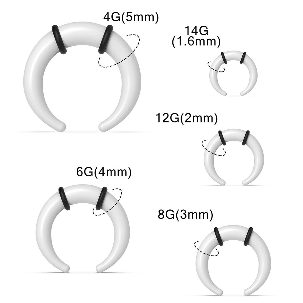Anéis de septo grandes 14g 12g - Body Jewelry Ear Gauges avaliação e preço